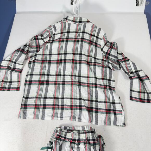 Croft & Barrow 2 pc Flannel Pajamas Woman XXL Button Top Drawstring Elas Waist - Picture 11 of 15